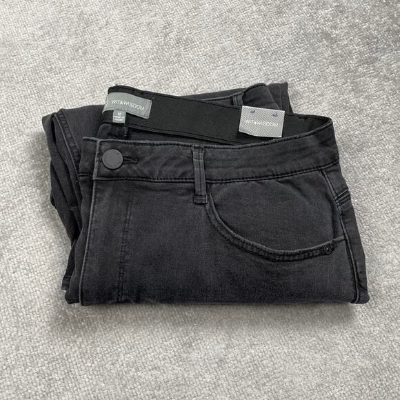 NWT Wit & Wisdom High Waist Itty Bitty Bootcut Jeans 'Ab'Solution Faded Black - Picture 8 of 16